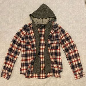Plaid Jacket with Hood